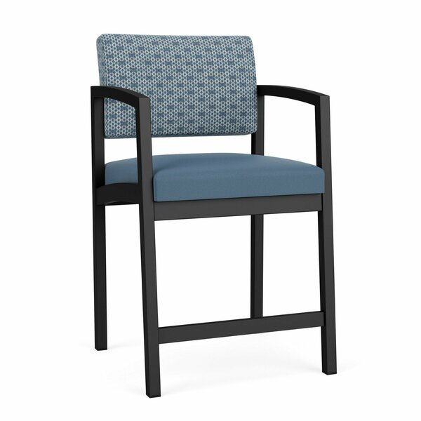 Lesro Lenox Steel Hip Chair Metal Frame, Black, RS Rain Song Back, MD Titan Seat LS1161